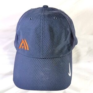 Nike Men's Navy Performance Baseball Cap with Orange Logo Auburn NEW
